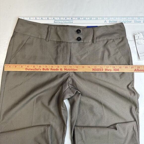 APT 9 Wide Leg Trouser 14 Midrise Brown Dress Pants Tummy Control Career NEW - Picture 3 of 10